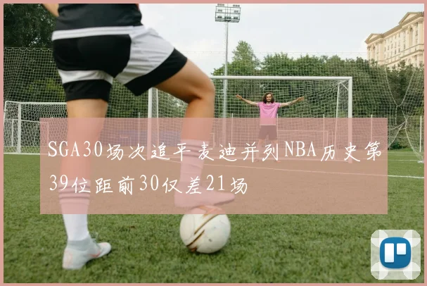 SGA30场次追平麦迪并列NBA历史第39位距前30仅差21场